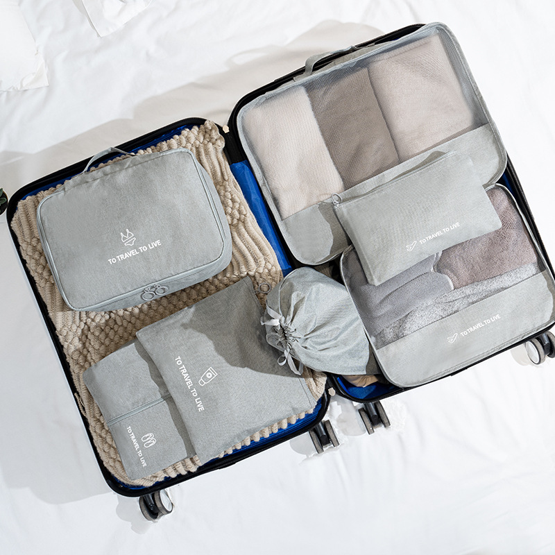 Cross-border travel bag 7-piece set storage bags, cationic storage bags, underwear, bra, shoe bags, clothing storage bags wholesale details Picture