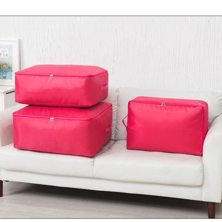 Cross-border storage bags, solid-color waterproof and moisture-proof quilts, moving bags, clothes, Oxford cloth storage bags, cotton quilts, luggage bags details Picture