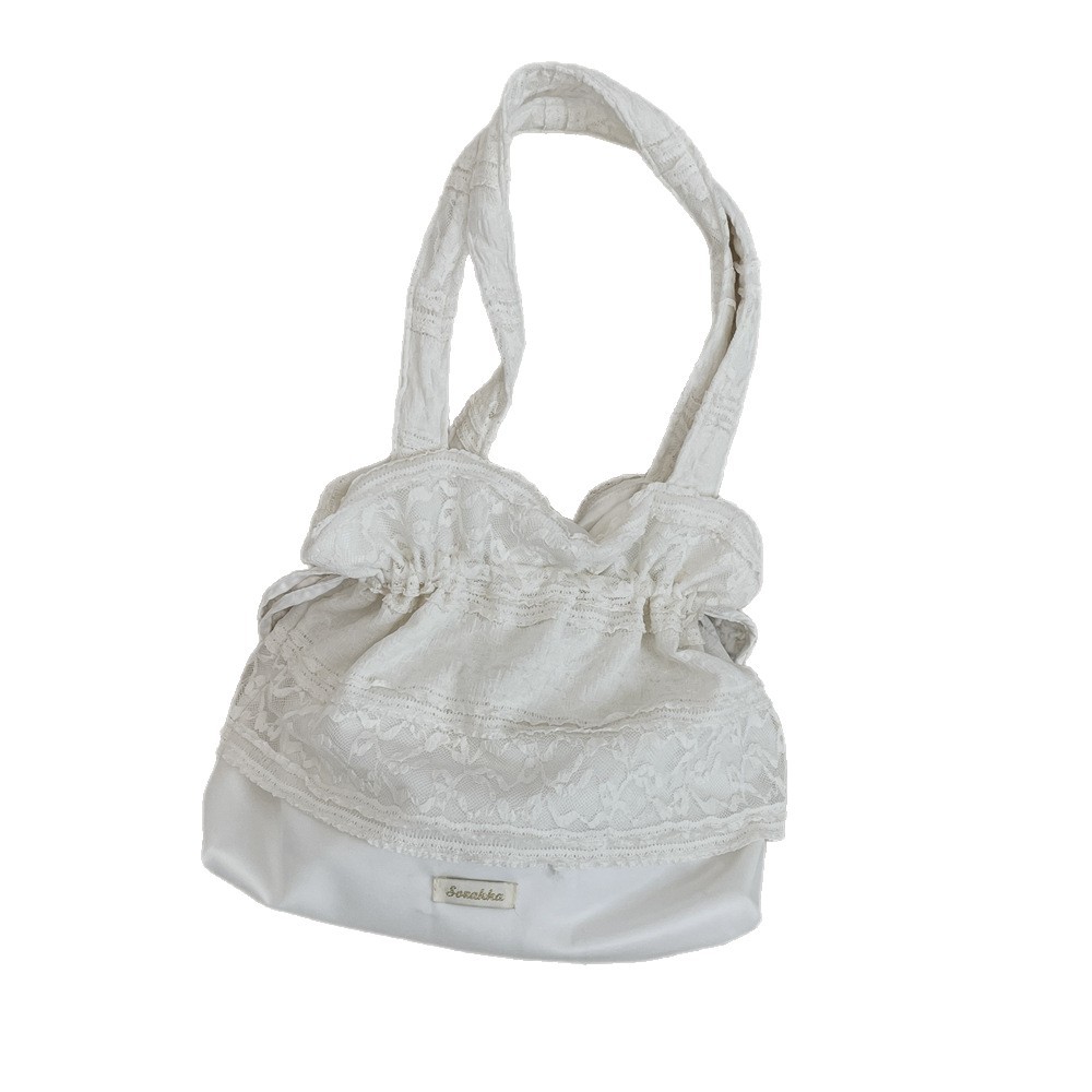 5594 Satin drawstring strap single-shoulder bag, a new summer fashion and quality single-shoulder bag with large capacity canvas Item Picture