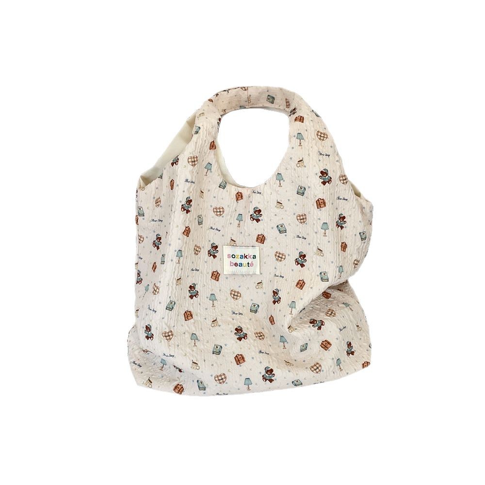 5451 [Copyrighted Edition] Embossed vest Bag, Large capacity single-shoulder handbag, daily casual, student print for girls Item Picture