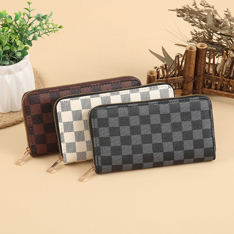 Lao Hua PU eco-friendly material wallet, ladies' clutch bag, storage bag, mobile phone bag, long multi-purpose wallet full figure