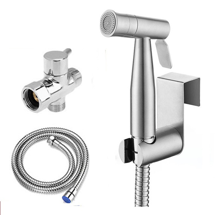 Factory wholesale dual-function toilet companion, spray gun, shower head, bathroom toilet flushing, 304 stainless steel nozzle full figure
