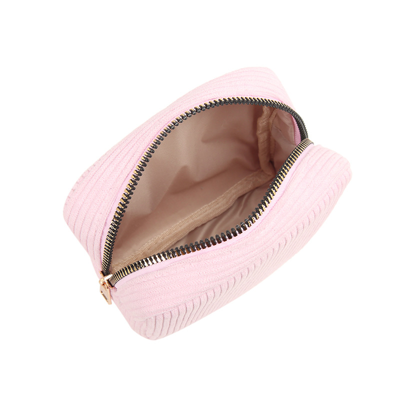 Cross-border Instagram bestseller corduroy makeup storage bag, Korean-style coin purse, sanitary napkin storage bag, portable small bag Item Picture