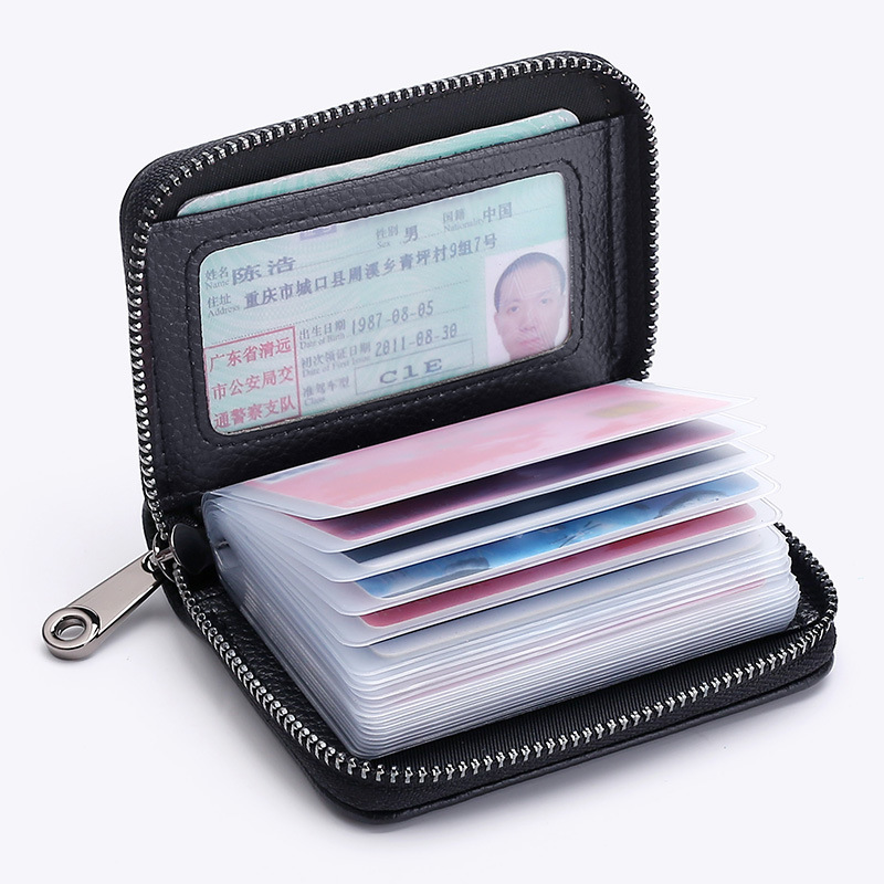 Men's multi-functional integrated organ multi-slot driver's license card case and card holder, women's zipper wallet ID card holder Specification drawing