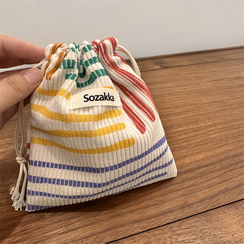32133 line drawstring drawstring opening storage bag, simple travel sorting and organizing bag, portable small bag, cosmetic bag Application Scenario