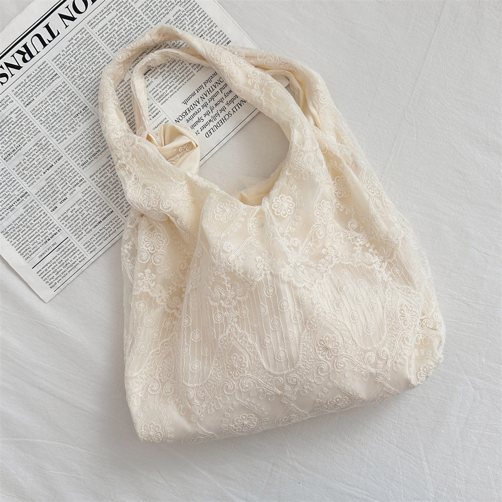 47241 Korean-style gentle single-shoulder bag with lace lace vest bag, schoolbag for female students, shopping bag for shopping full figure