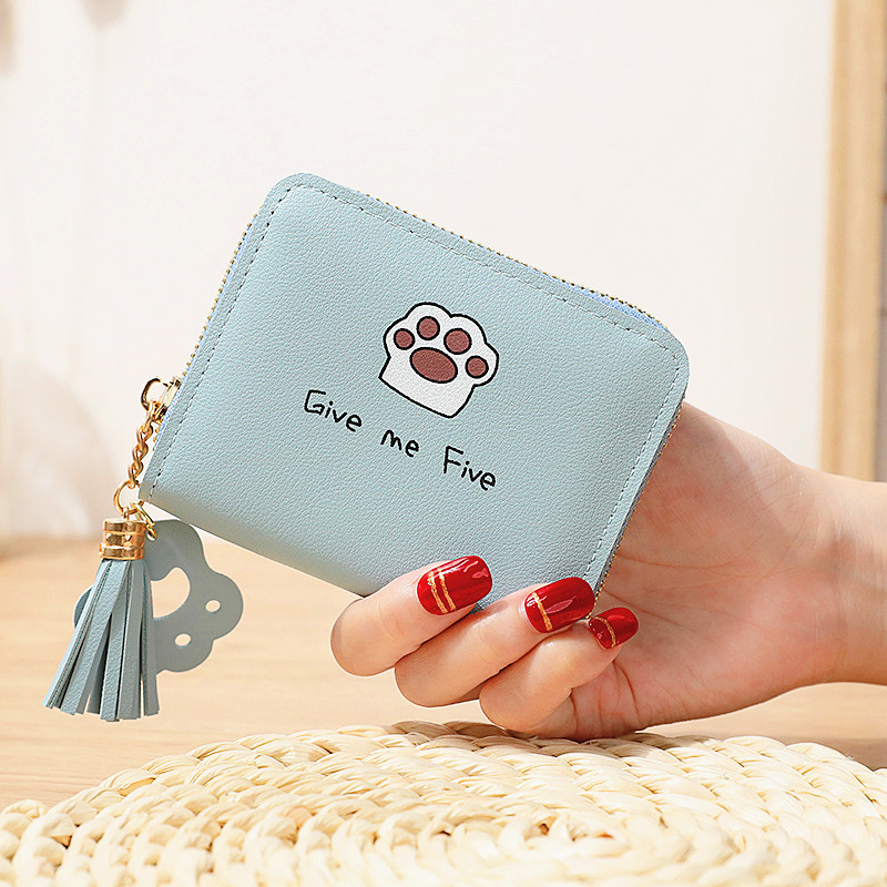 2021 New Korean-style women's wallet zipper bag, wallet slot, coin purse, simple and versatile footprint women's bag full figure