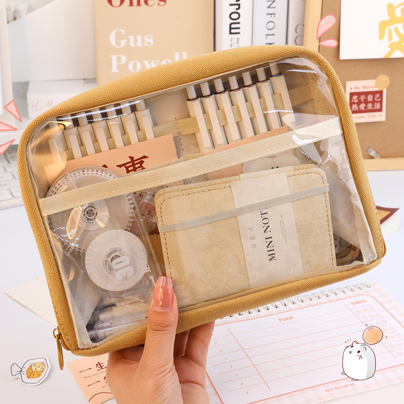 Creative double-layer large-capacity pencil case for primary school students, multi-functional pencil case storage bag for junior and senior high school students full figure