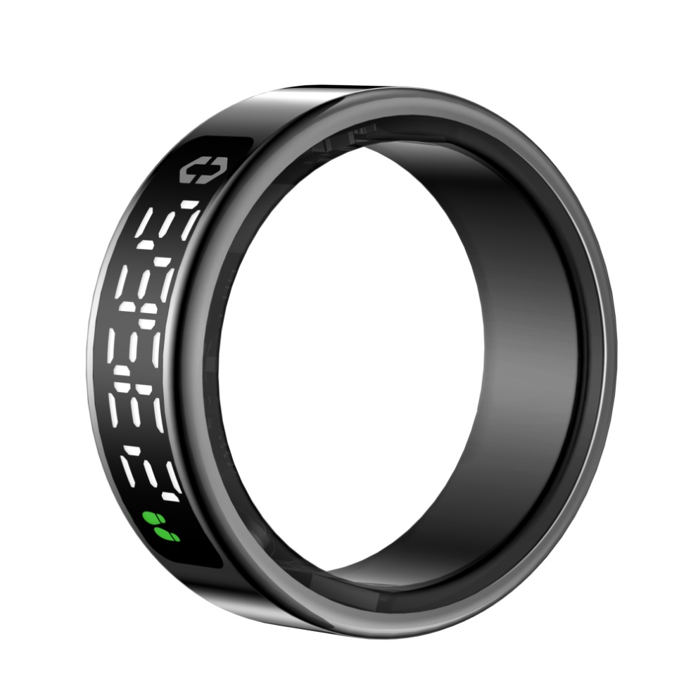 SY01 Smart ring with display screen, touch charging dock, page-turning, photo-taking smart ring, heart rate, blood oxygen, sleep Specification drawing