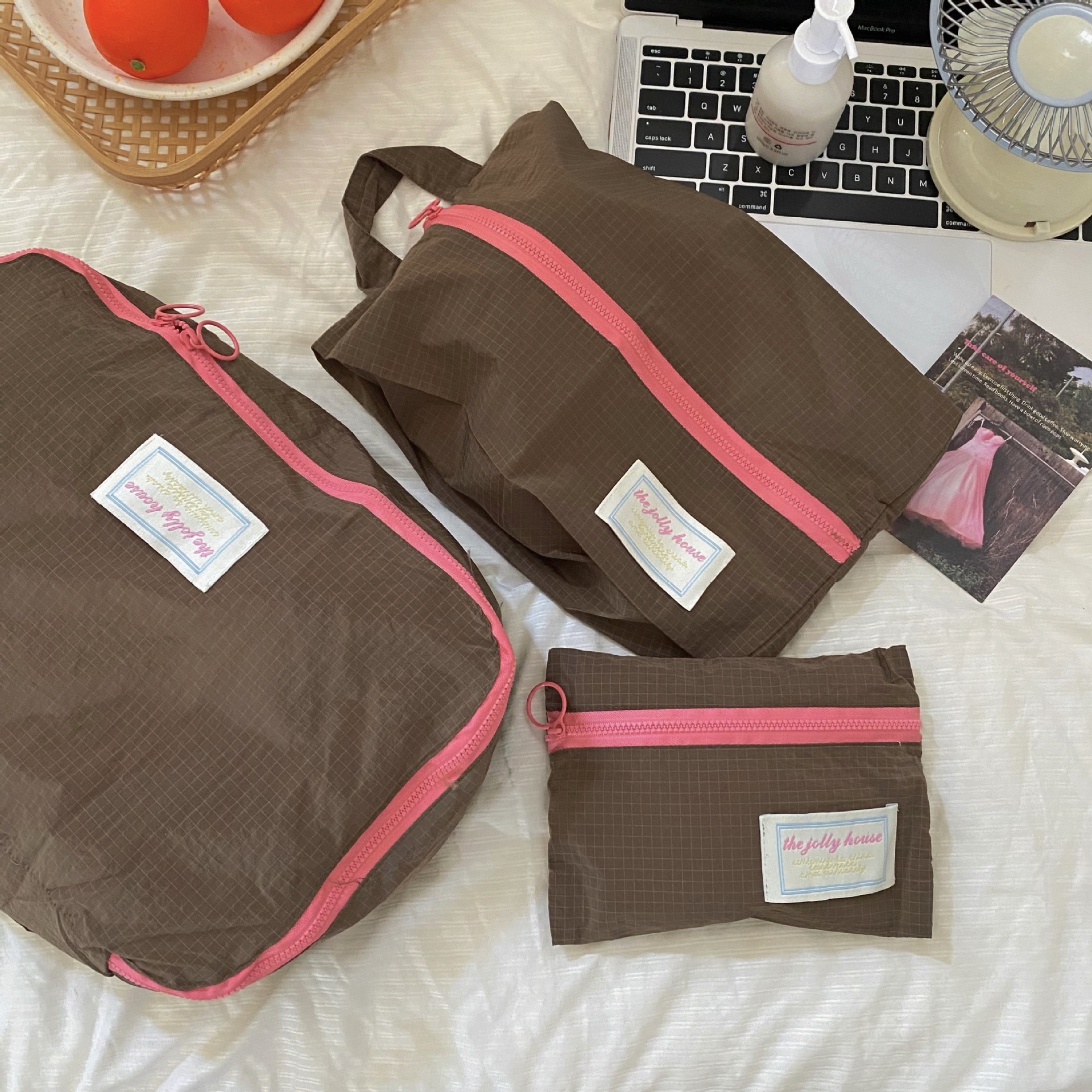 Portable travel storage bag, business trip luggage, clothing sorting bag, waterproof nylon fabric bag, set, underwear storage bag details Picture