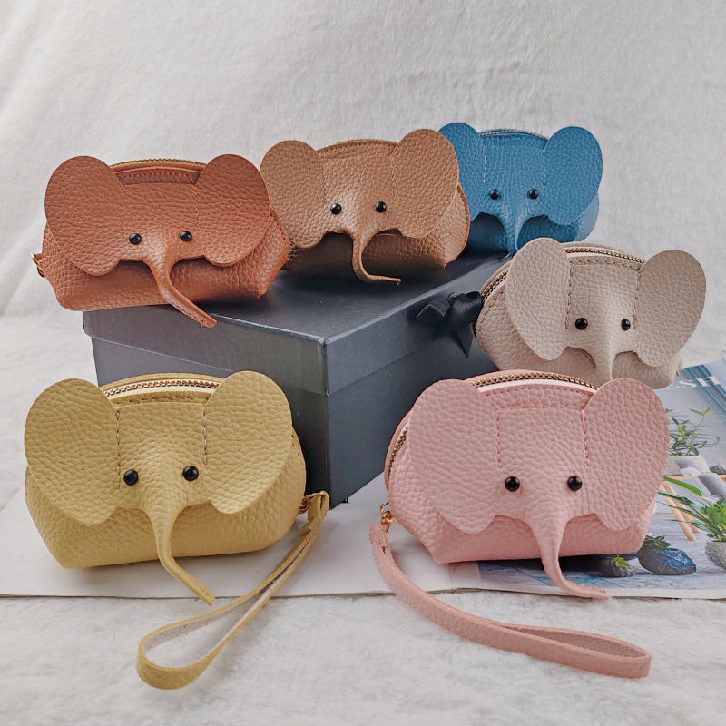 Thai elephant bags, popular pu coin purifiers, Japanese bags, pendants, keychains, creative card cases, lipsticks, zipper cases Specification drawing