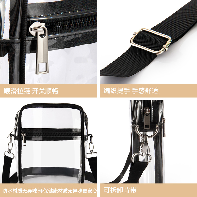 PVC transparent mobile phone crossbody bag, multi-functional women's single-shoulder bag, sports and fitness mobile phone storage bag, adjustable Application Scenario