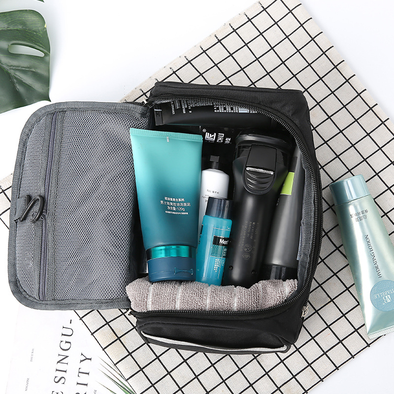 Outdoor business trip hand-held waterproof hook toiletry bag, men's makeup bag, portable travel storage and organization bag for storage Specification drawing