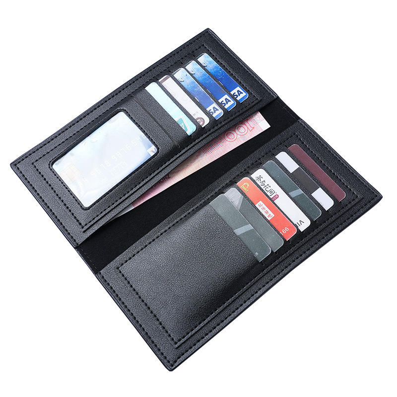 Men's long, ultra-thin Korean-style youth personalized wallet, simple student and teenager wallet buckle, one-piece consignment details Picture
