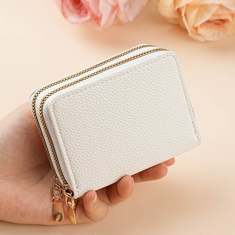 In 2025, the multi-functional card case factory wholesals new organ card cases, double-zipper women's wallets, and large-capacity card holders details Picture