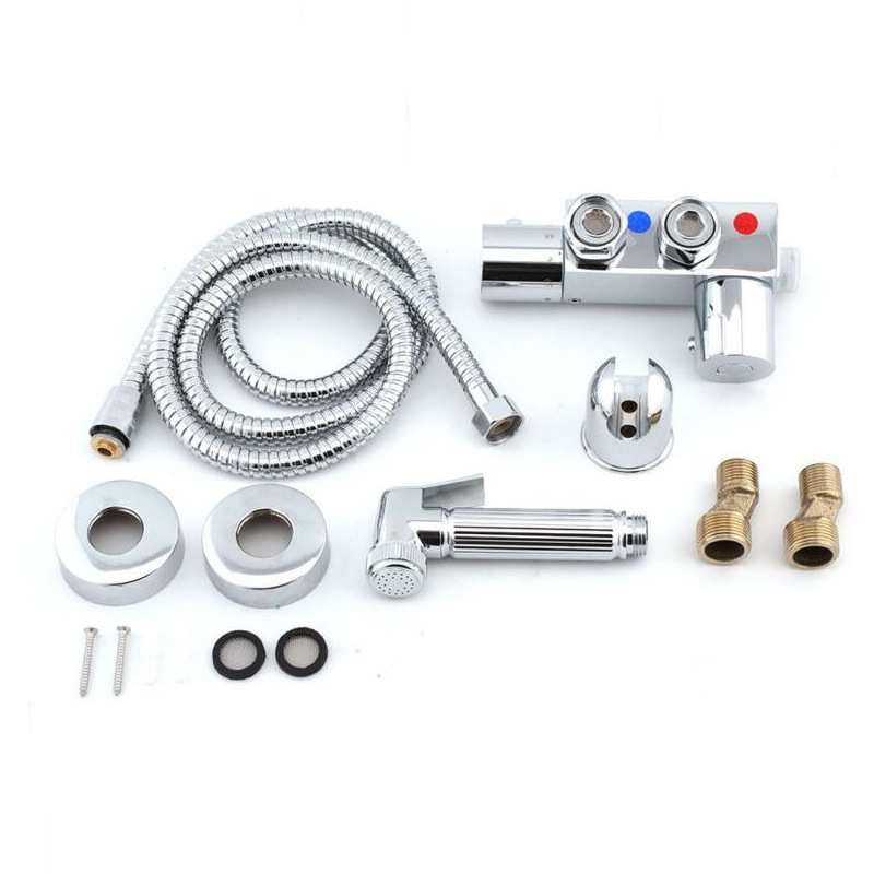 Huici Amazon Cross-border all-copper toilet spray gun cold and hot adjustable constant temperature main body Sanitary ware set Application Scenario