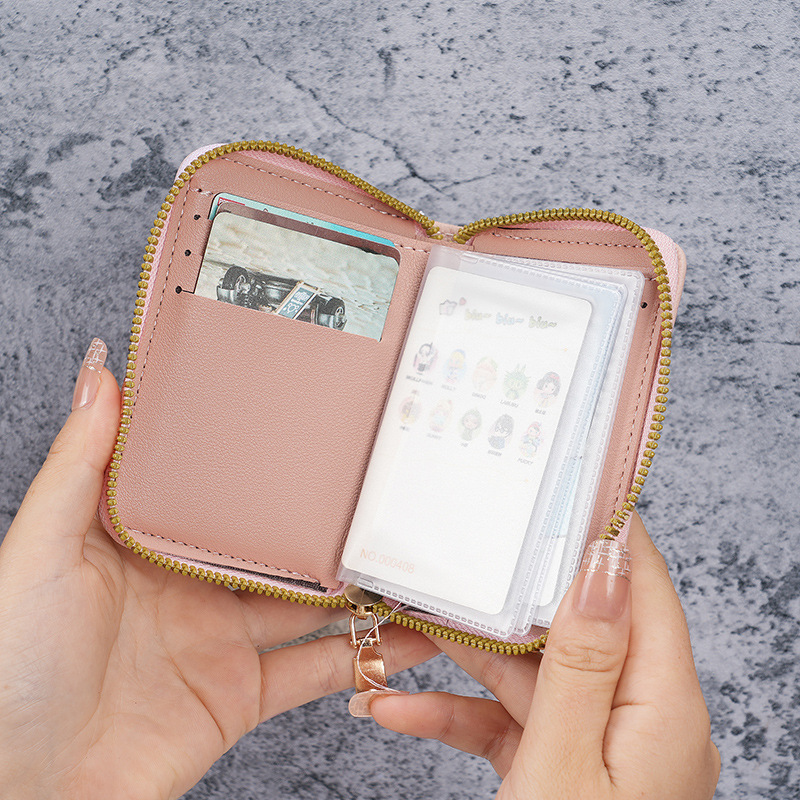 Men's multi-position anti-demagnetization driver's license document bag wallet, women's bank card pocket change driver's license wallet Specification drawing