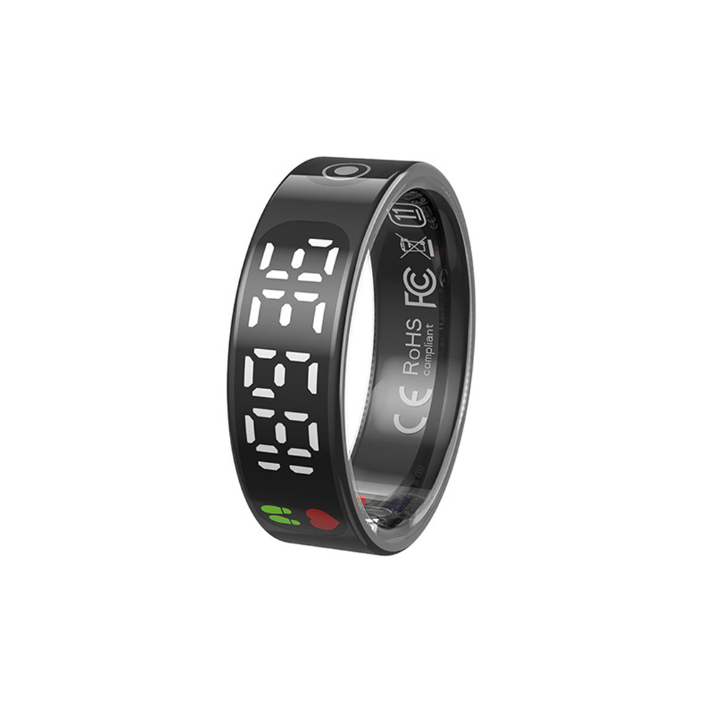 New product TK9 display smart ring, heart rate, blood oxygen, sleep health monitoring, remote control for taking photos, waterproof for sports details Picture
