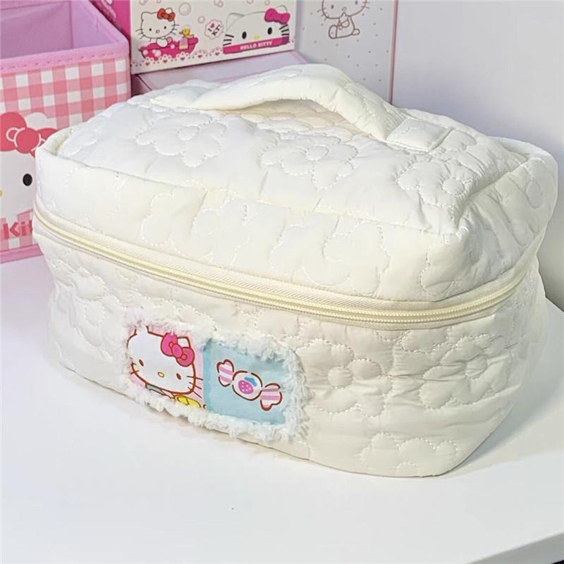 Cute cat makeup bag, girlish heart, large-capacity storage bag, student portable travel toiletry bag, hand-held storage bag Specification drawing