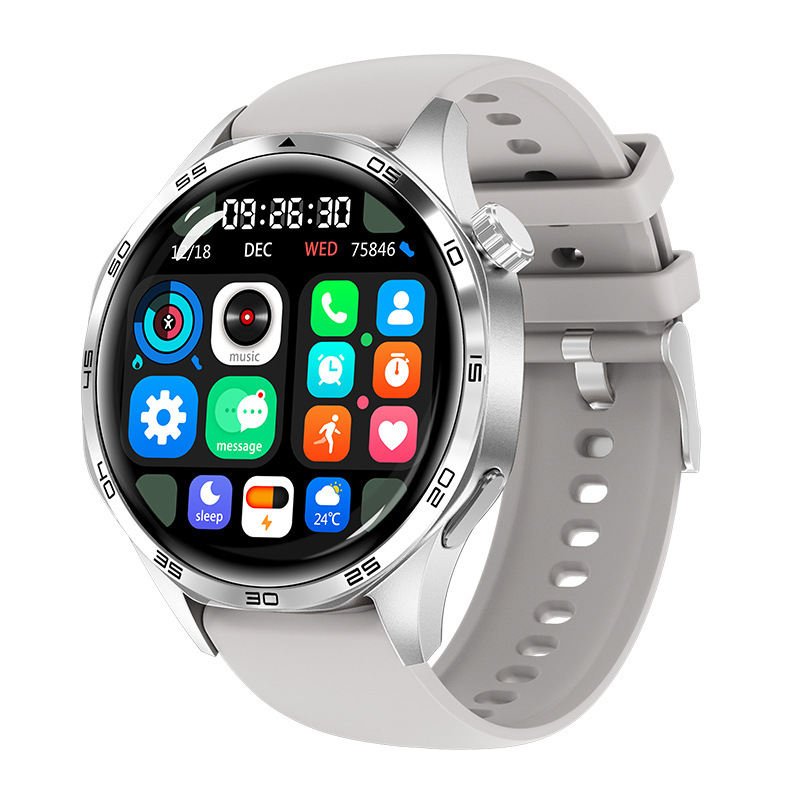The Watch5pro smartwatch features Bluetooth calls, heart rate monitoring, health monitoring, high-definition round screen, and is a new model for cross-border trade details Picture