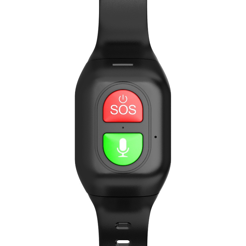 4G three-network compatible elderly positioning wristband, one-click call for help, heart rate, blood pressure and body temperature monitoring, GPS smart watch Specification drawing