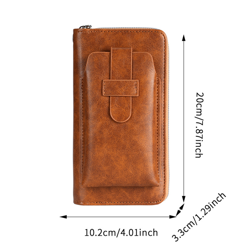 New men's wallet, multi-slot wallet, two-in-one men's business zipper, multi-functional mobile phone case original Item Picture