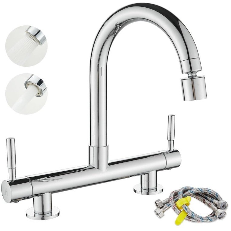 British kitchen faucet, 304 stainless steel, rotatable cold and hot sink, dish sink, water sink faucet Application Scenario