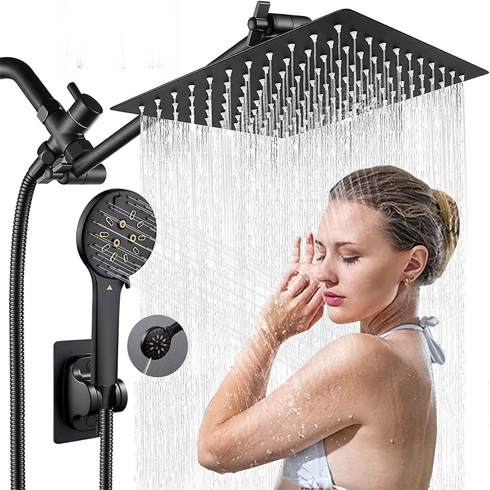 Cross-border bestseller: Stainless steel ABS top-spray multi-functional handheld complete shower head set, shower pressurized concealed shower head Application Scenario