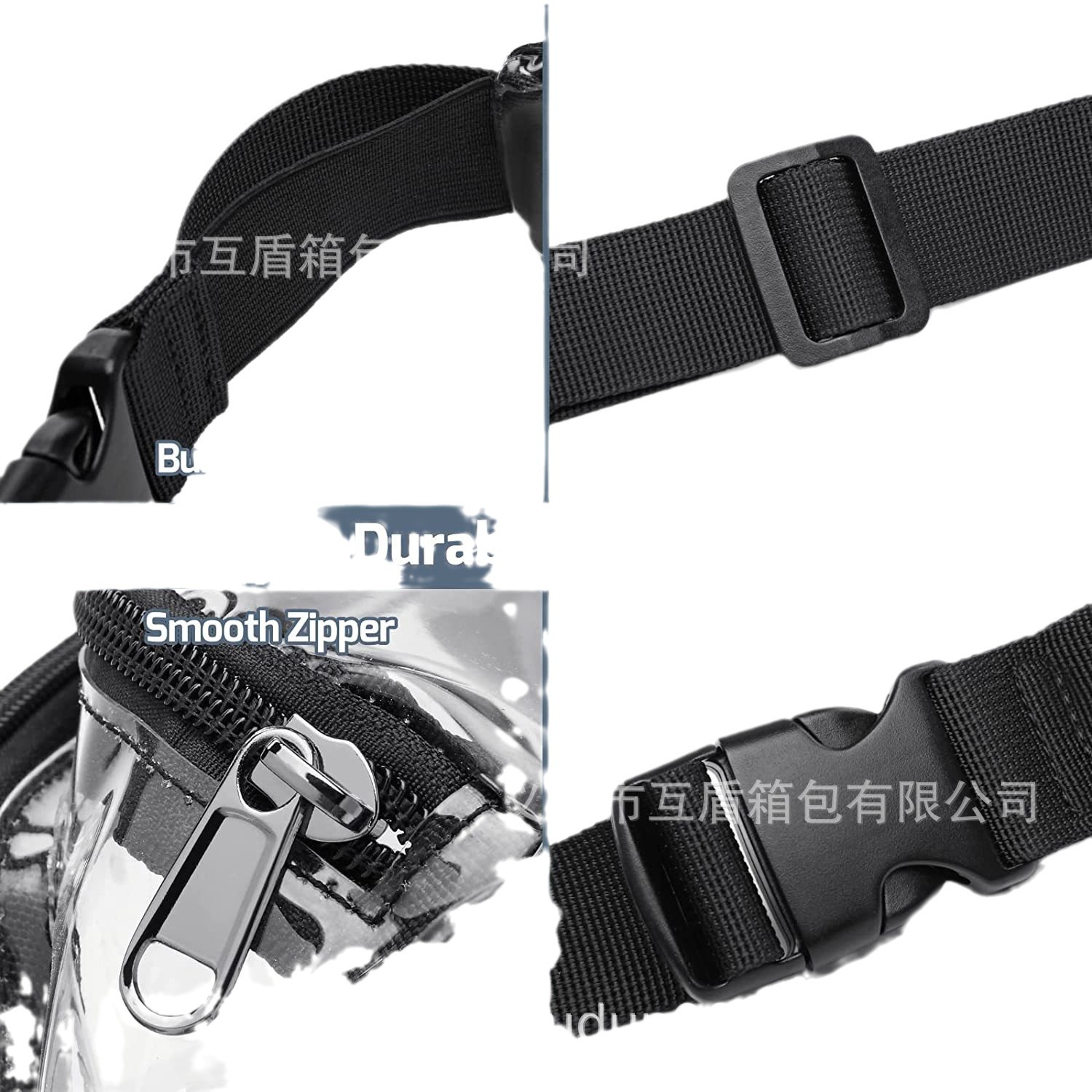 Wholesale cross-border PVC transparent waist bags, waterproof fitness storage film bags, outdoor sports running shoulder bags, with logos available Item Picture
