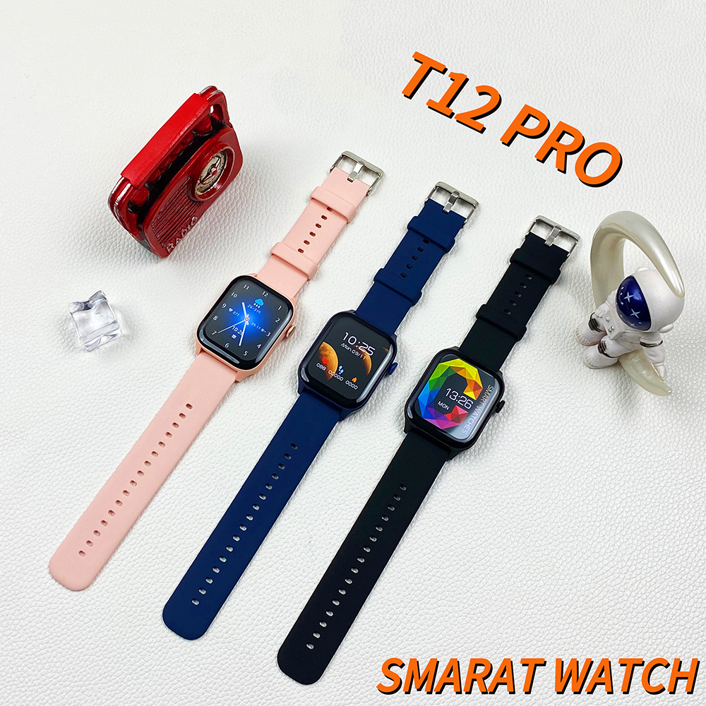 The Zongxin T12PRO smartwatch features Bluetooth communication, blood sugar, multiple sports, heart rate, blood pressure, blood oxygen monitoring, and sleep monitoring details Picture