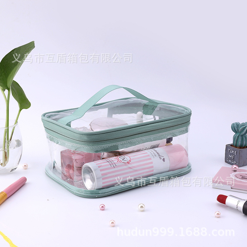 Summer bestseller pvc makeup bag for women, large-capacity portable, European-style waterproof toiletries and storage bag, easy to carry around full figure
