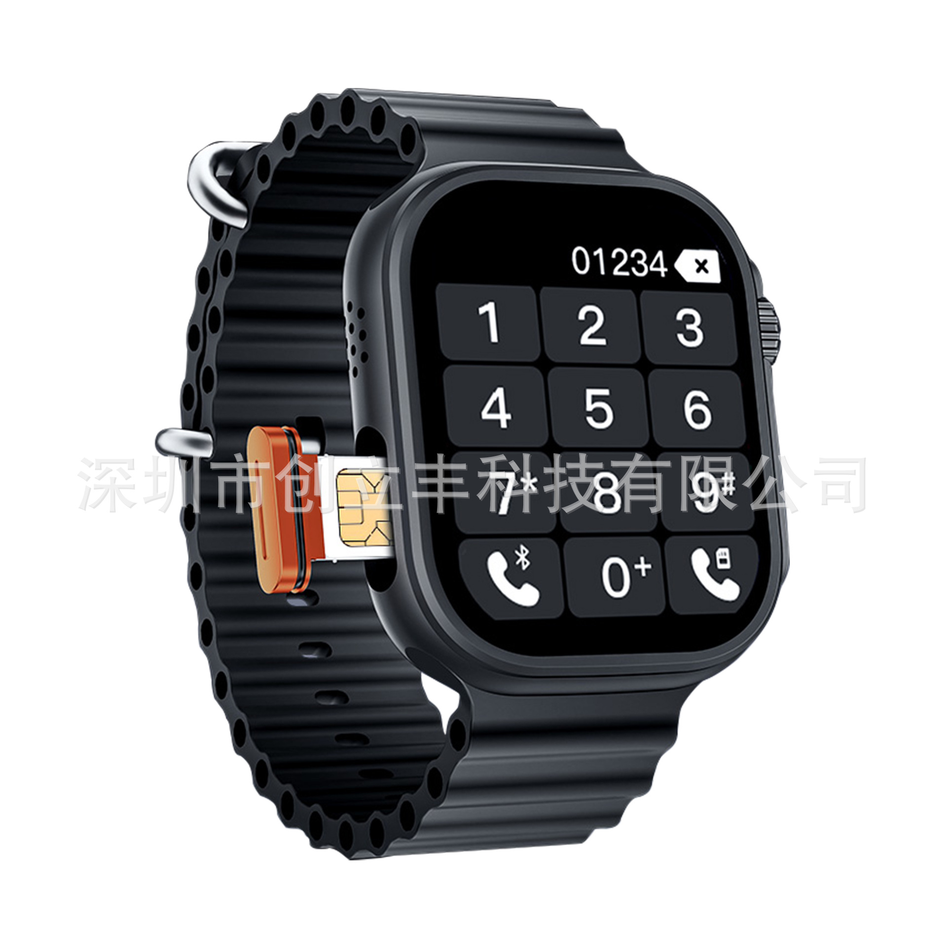 The BW9Pro smartwatch features a cellular card, a retractable camera for taking photos and recording videos, and full-network compatibility for step counting and audio recording details Picture