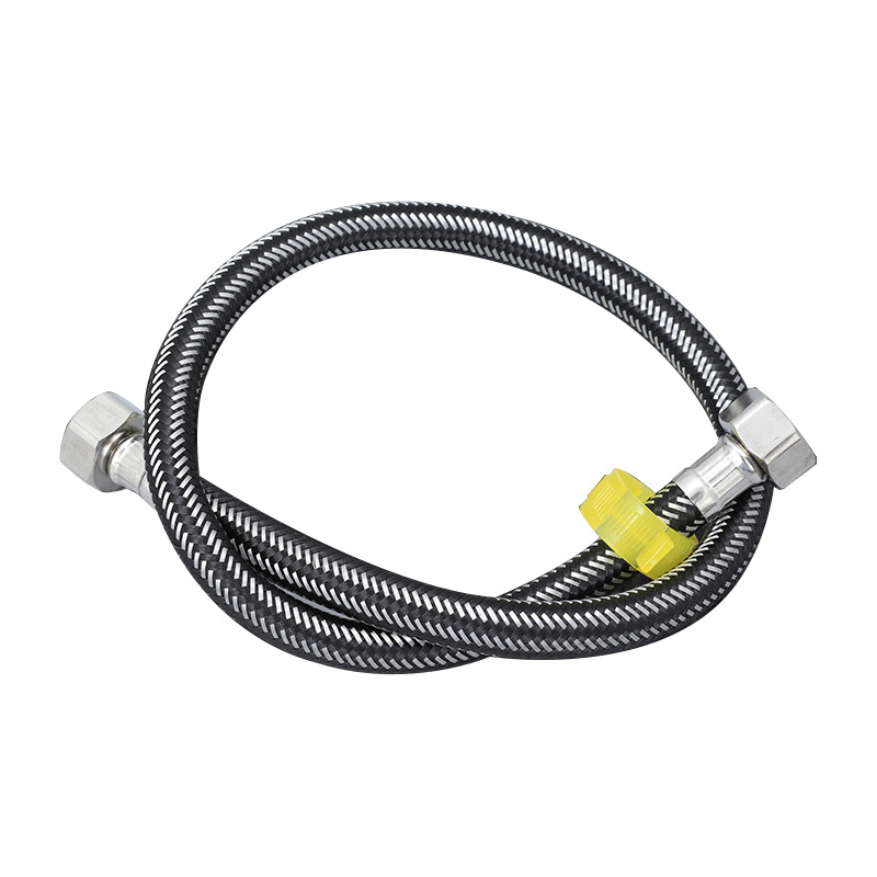 304 stainless steel metal braided hose, cold and hot high-pressure explosion-proof water inlet hose, 4-inch water supply pipe for water heaters and toilets Item Picture
