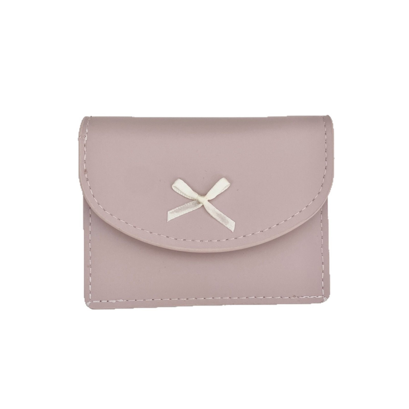Cross-border Korean version simple coin purse, large-capacity portable, girls' bow card holder, mini hand-held loose change card case Item Picture