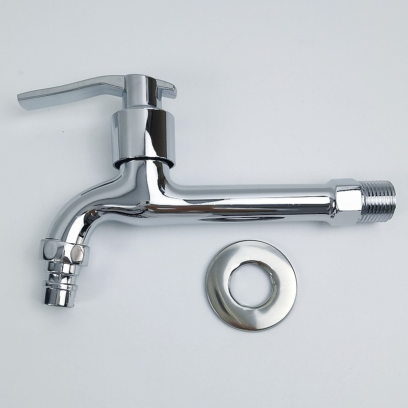 17cm long 4-minute pointed nozzle quick-opening washing machine faucet, extended mop sink, copper core DN15 faucet manufacturer Application Scenario
