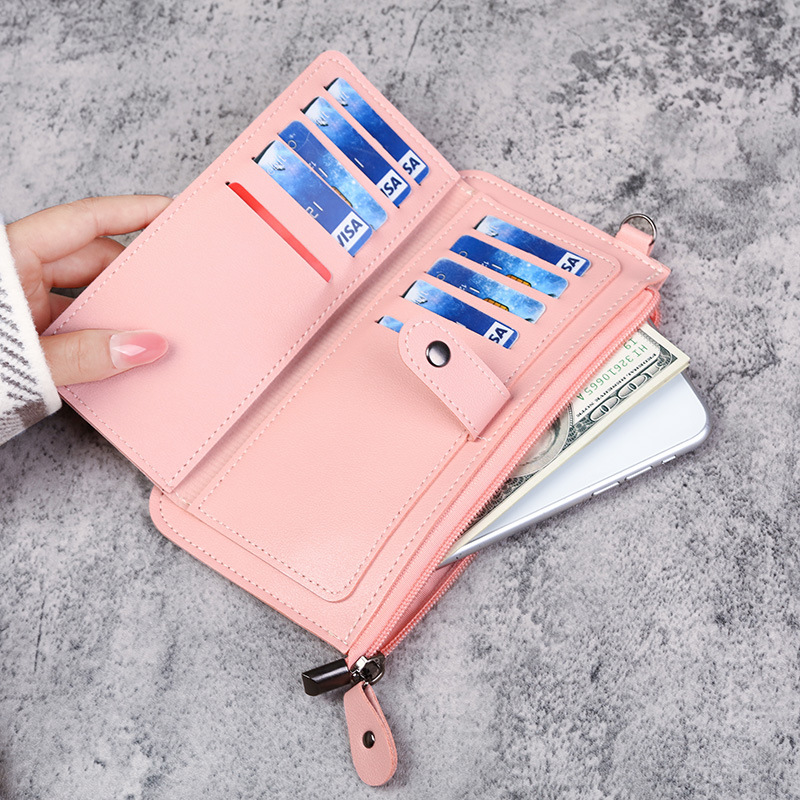 Factory direct sales of new women's long, multi-functional zipper, multi-latch, hand-held buckle zipper, student wallet Application Scenario