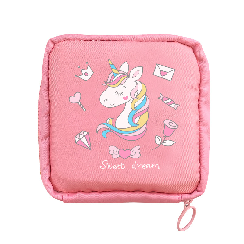 High appearance level, large-capacity portable sanitary napkin storage bag, cute and girlish heart, menstrual and menstrual care bag, sanitary napkin tidying bag Item Picture