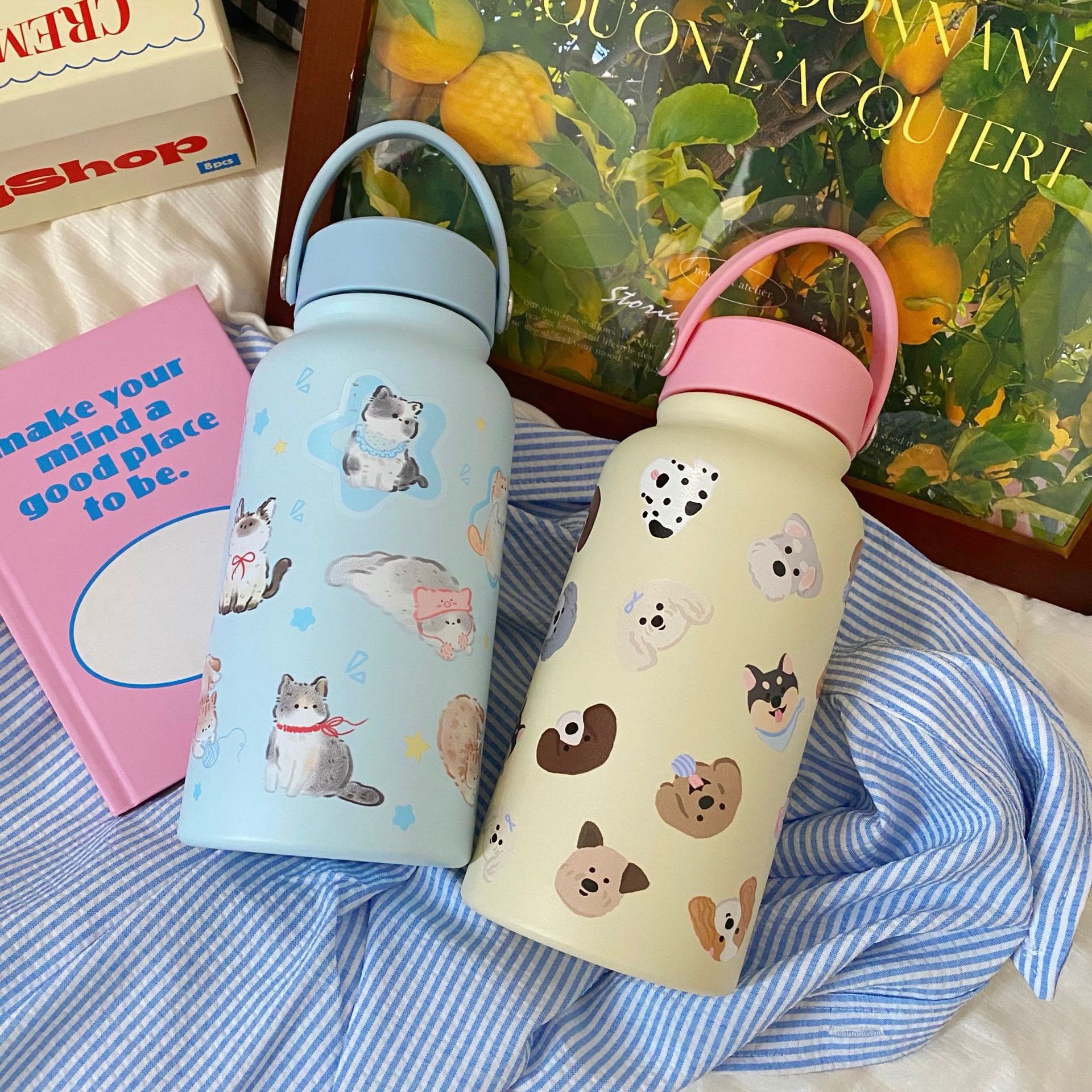 Original ~ Cute insulated cup, high school girls' appearance level Stainless steel water cup, portable large-capacity coffee cup, student cup Application Scenario