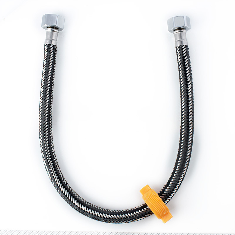 Cross-border free shipping 304 stainless steel braided pipe, 4-inch water supply hose, water heater cold and hot water faucet accessories, water inlet pipe Item Picture