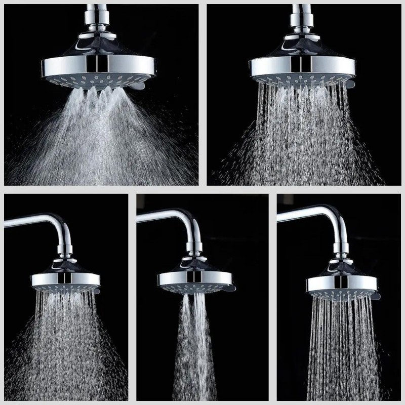 Cross-border American 4-inch ceiling-mounted concealed showerhead with five-speed pressurized filtration and chlorine removal, bathroom shower head Specification drawing