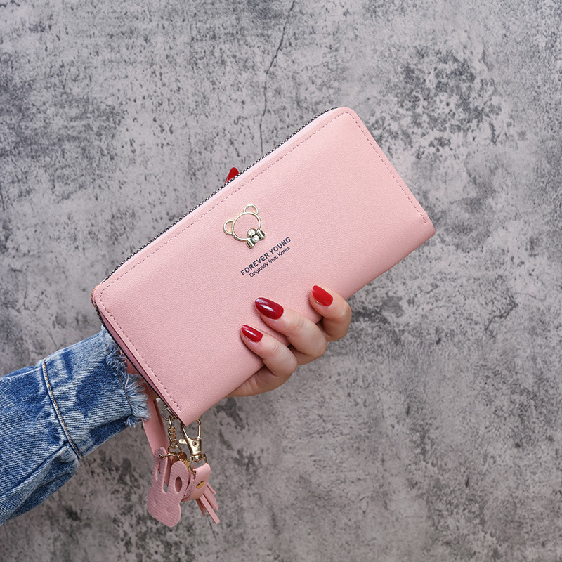 2021 New Korean-style wallet for women, long zipper, large capacity phone case, versatile Korean-style clutch, card case wholesale Application Scenario