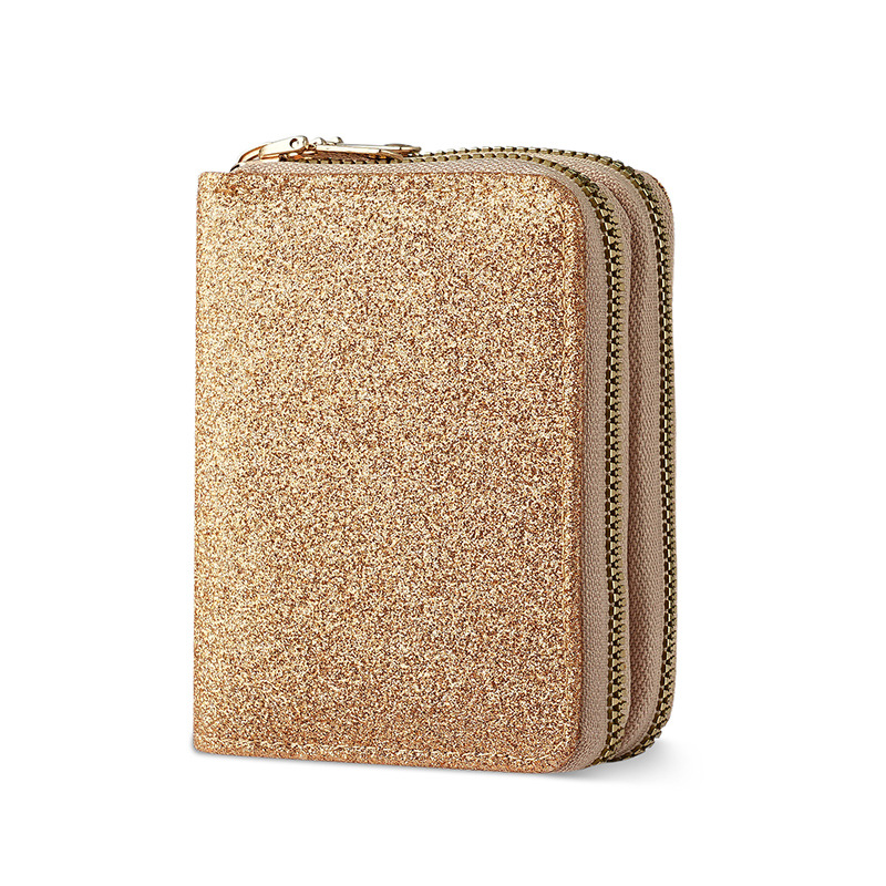 Cross-border card case for women, short, men, double zipper wallet, ID card case for women, large-capacity cross-border wallet Item Picture