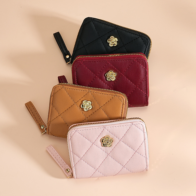 Xiaoxiangfeng diamond-shaped light luxury ladies' organ card case, multi-slot large-capacity bank card storage bag, mini coin purse full figure
