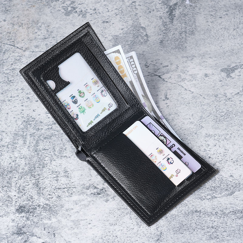 Short men's wallet, thin 2024 new model, high appearance level, eagle-patterned soft leather coin purse for students and young people details Picture
