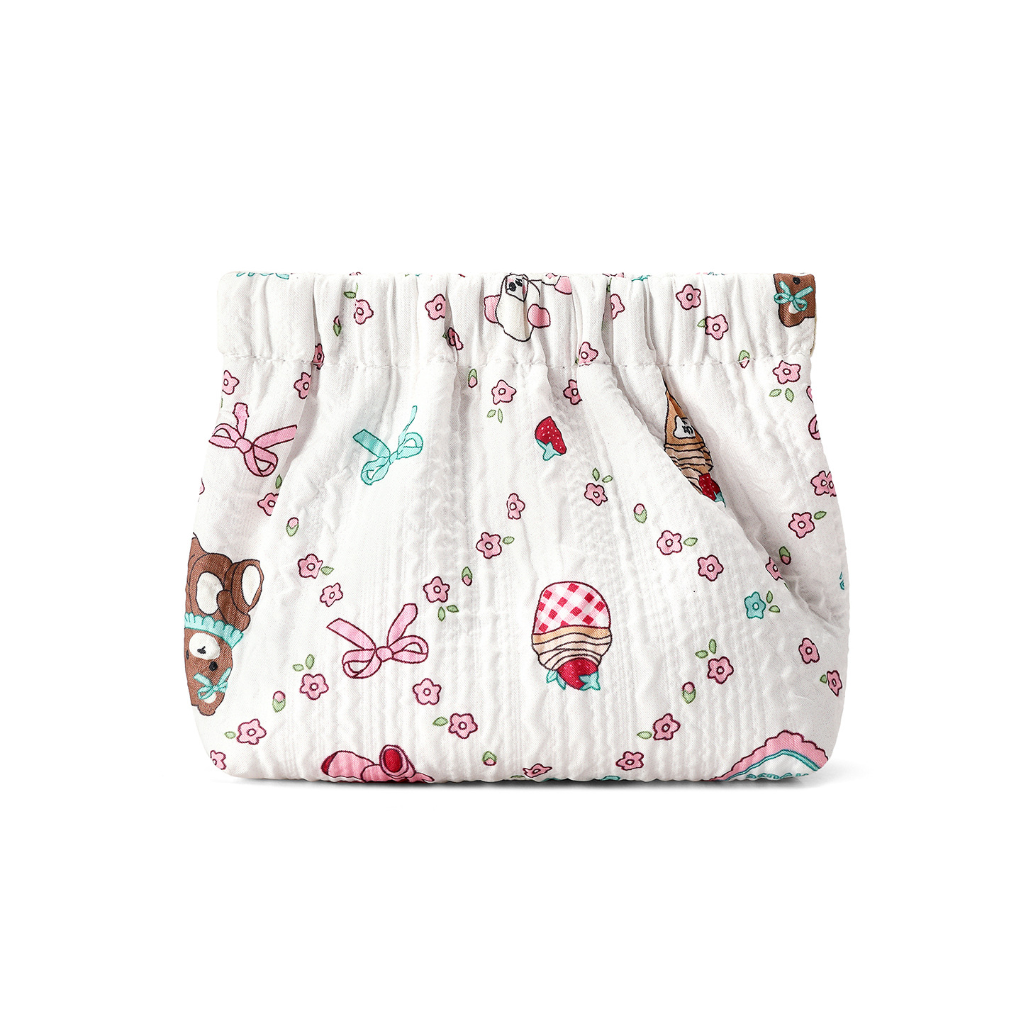 New linen wallet, fabric Korean-style coin case, simple and fashionable canvas cartoon key, cute storage bag, coin purse Item Picture