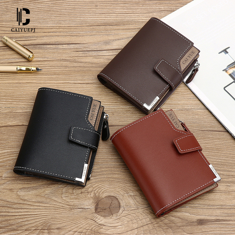 The new men's wallet, Wallet vertical multi-functional wallet with zipper buckle, is 30% off. It's trendy and versatile for cross-border use details Picture
