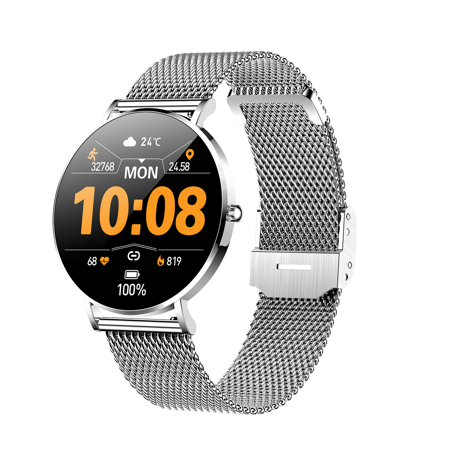 The new cross-border T8 smartwatch features a 1.32AMOLED high-definition constantly lit screen, which reminds women of their menstrual period, blood pressure and blood oxygen levels full figure