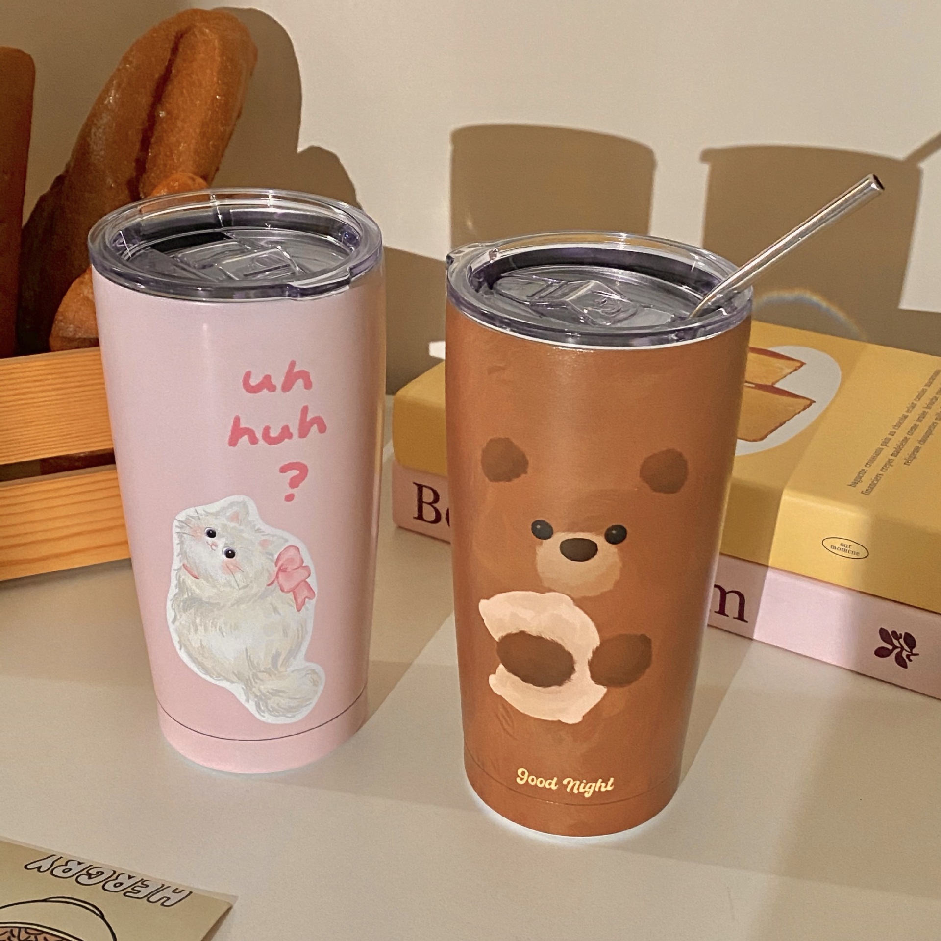 Original! Mini Penguin stainless steel insulated cup, coffee cup, insulated cup, straw, large capacity, high appearance level, water cup for women Application Scenario