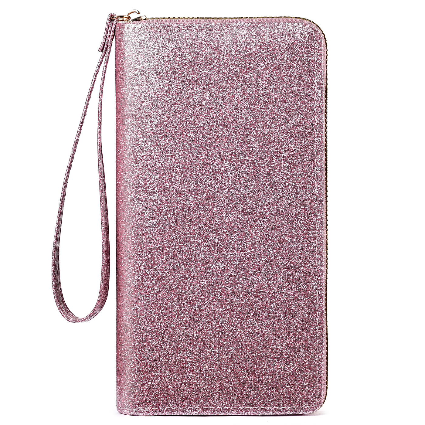 Sequined cross-border starry sky organ long zipper wallet, ladies' pearlescent multi-layered mobile phone glitter handbag Item Picture