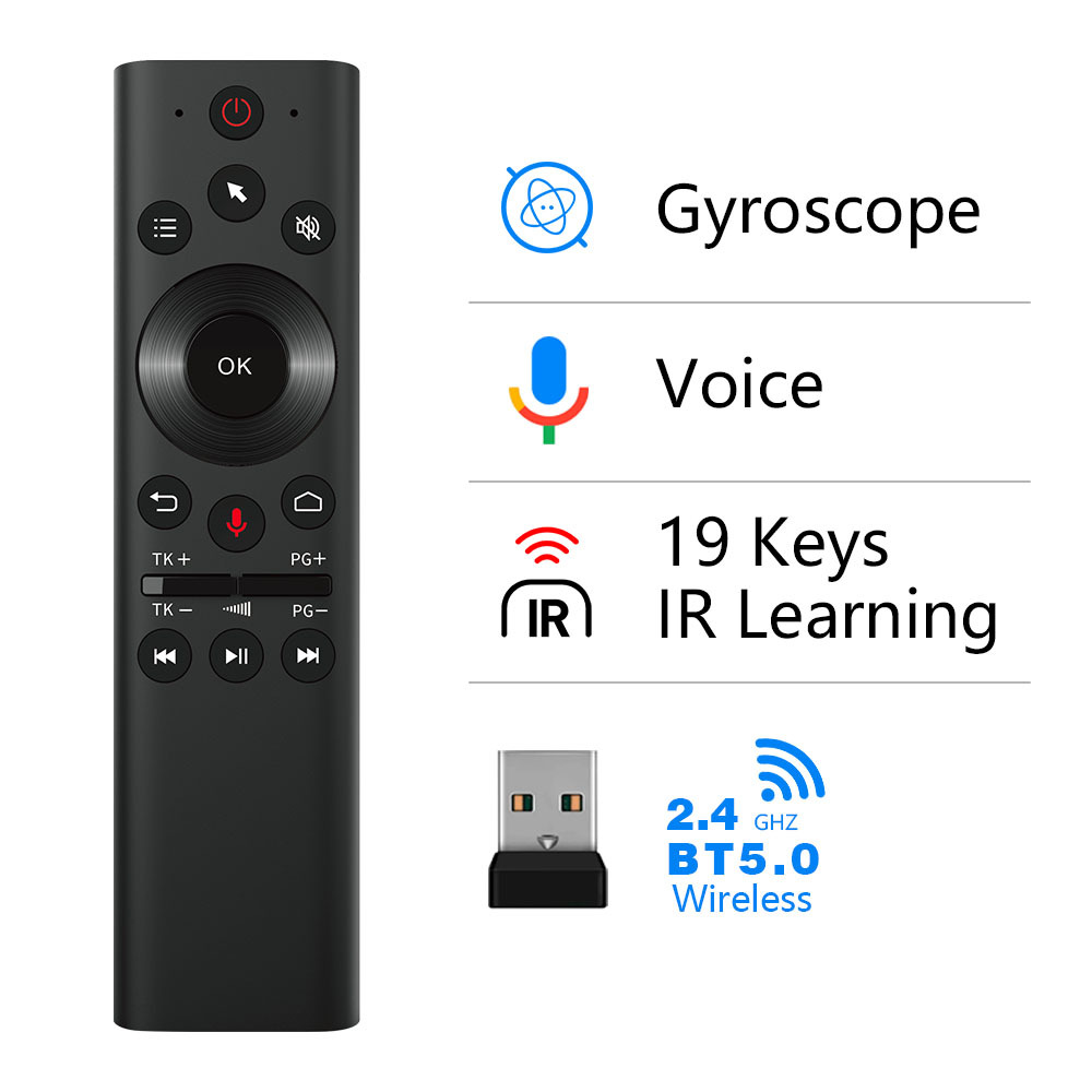 2.4G Bluetooth dual-mode wireless voice flying mouse with gyroscope supports TK, douyin, page turning, video scrolling and buzzer details Picture